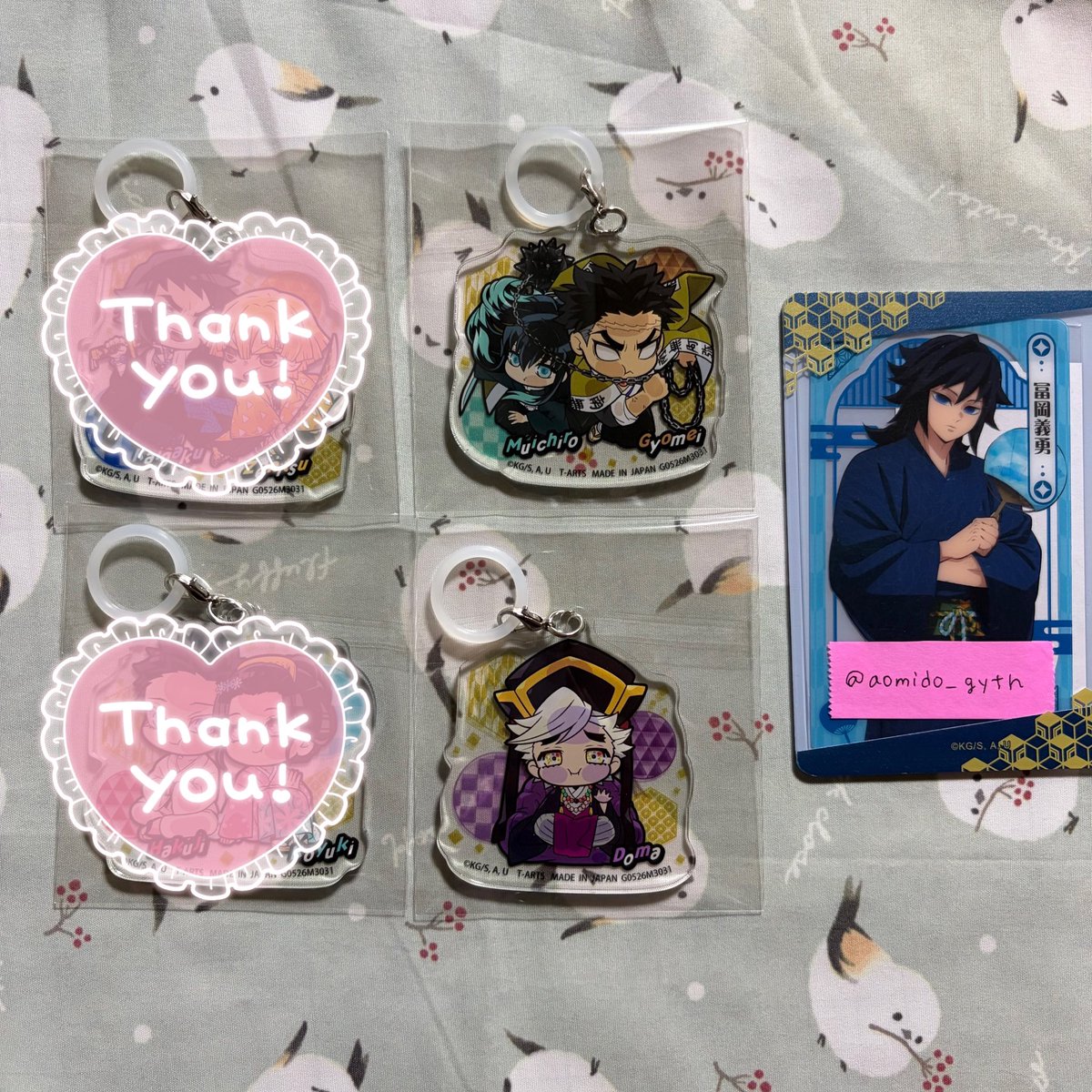 aomido_gytn's tweet photo. 【交換・譲渡】鬼滅の刃 無限城編弐　ぴた!でふぉめ トレーディングアクリルめじるしチャーム

譲　無一郎&amp;悲鳴嶼　童磨（幼少期）

求:炭治郎&amp;義勇　又は定価（1点770円）＋送料

童磨は交換のみ

郵送希望
よろしくお願いいたします。 https://t.co/GhKFJCjBLi