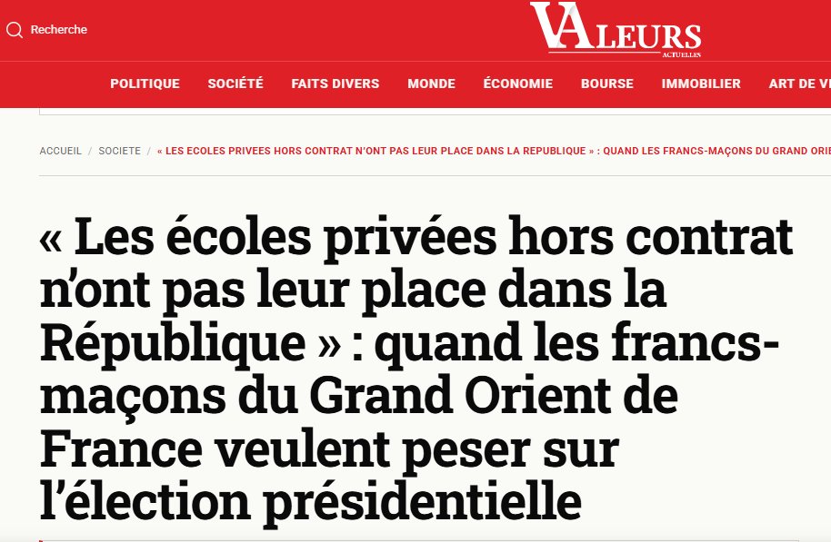 VictorSinclair3's tweet photo. Coucou @GrandorientGODF 
Pourquoi voulez-vous supprimer les écoles privées hors-contrat ? 
Elles montrent trop la faillite de l'Etat dans sa mission "d'éducation républicaine" ?
Il faut reconnaitre qu'ils ont créé des générations d'abrutis.
Mais il paraitrait que c'est voulu... https://t.co/v29y96cYyt