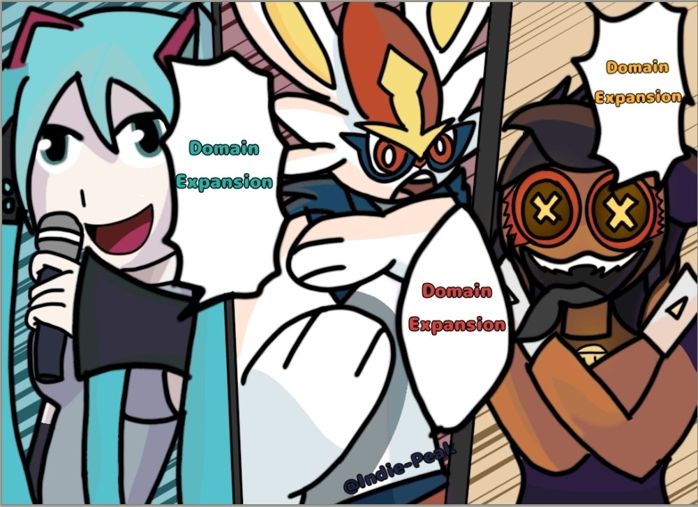 UniversalOwvcz's tweet photo. Domain Expansion

#fanart #art #hatsunemiku #pokemon #murderdrones https://t.co/f6q6DDHfe2