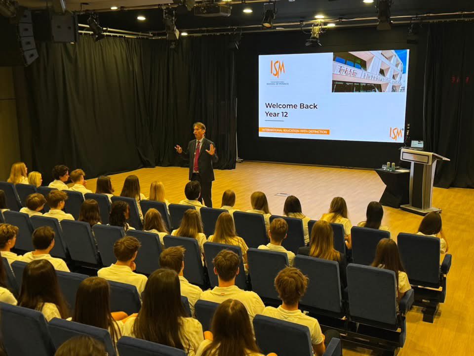 ISMonaco's tweet photo. This morning, our Director and Secondary team welcomed students back with dedicated Welcome Back assemblies. 🌟 Students heard from school leaders, House Captains and key members of our community, with guidance to help them start the year confidently! 🎉 https://t.co/zbHl1YmFa0