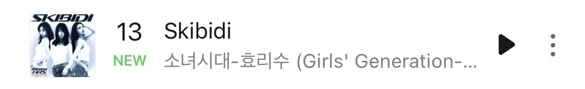 pannchoa's tweet photo. SNSD HRS releases Skibidi and instantly enters Melon HOT100 at #13
https://t.co/c2FmUuVI7D https://t.co/PxAMmGRDM8