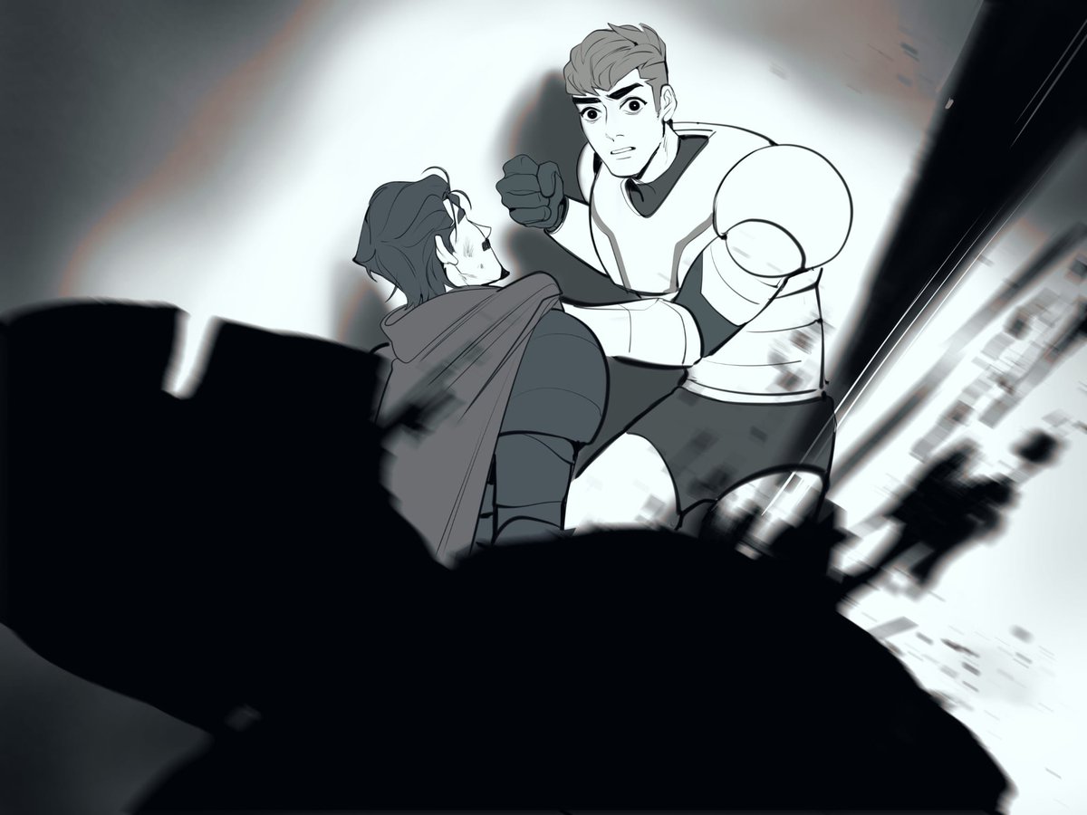 sefarlen02's tweet photo. "You can't kill me. Heroes have a moral code!"

"Who says I was a hero...?"
#nimona https://t.co/shV4rf2J40