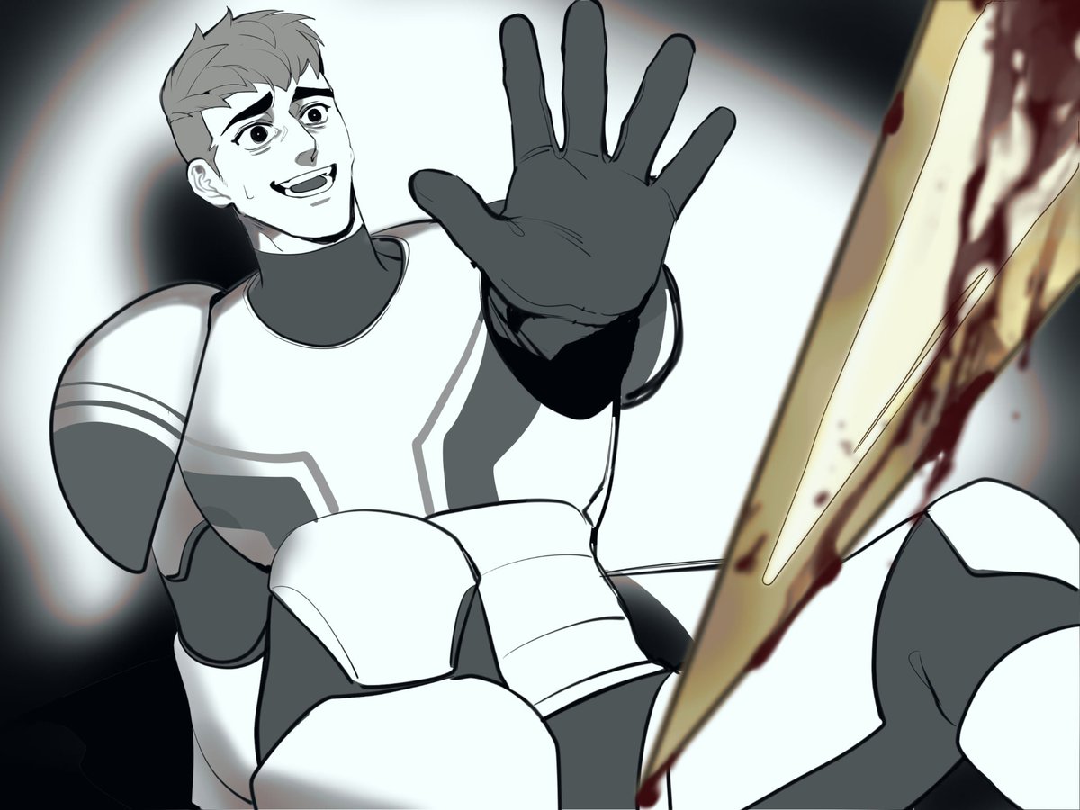 sefarlen02's tweet photo. "You can't kill me. Heroes have a moral code!"

"Who says I was a hero...?"
#nimona https://t.co/shV4rf2J40