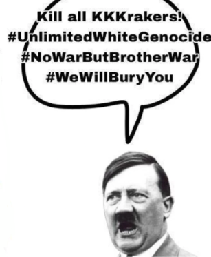 PNWSima's tweet photo. GLORIOUS ADOLF HITLER... PLEASE!!! NVKE LONDON AND WASHINGTON, D.C. WITH YOUR WOTANIC ENERGIES! ELIMINATE THE KKKRAKKKERS NOW!!!! https://t.co/GKfrIpNkaE