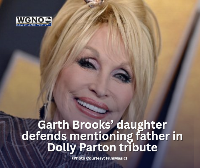 WGNOtv's tweet photo. Garth Brooks' daughter is standing by her tribute to Dolly Parton after it sparked debate among fans on social media.

https://t.co/wyAaGlvv6q https://t.co/0pXrPSpPhL
