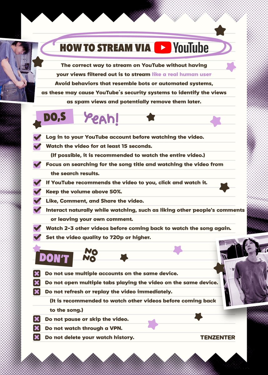 TENzenter's tweet photo. HOW TO STREAM ON YOUTUBE▶️

Let’s learn the proper way to stream on YouTube and get ready for #OUTWEST💜

เชิญชวนเพื่อน ๆ เตรียมตัวปั่นวิว MV ให้ OUTWEST ด้วยกันนะคะ
#TEN #TENLEE #เตนล์ https://t.co/axdVkLkZvE