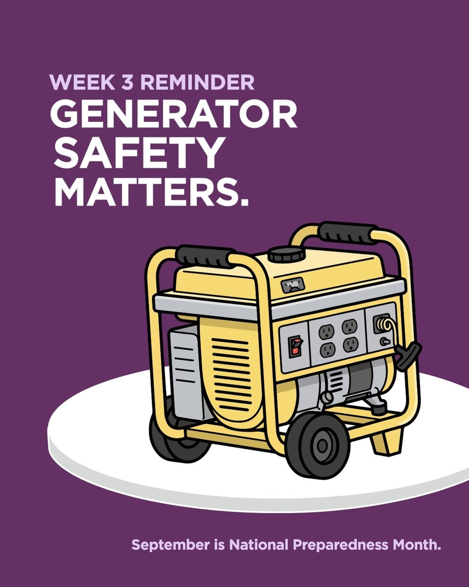 JeffersonEnergy's tweet photo. Portable generators can provide peace of mind during an outage, but they must be used safely.

✔ Always operate generators outdoors. 
✔ Never plug a generator directly into your home's electrical system.
✔ Follow the manufacturer's instructions. https://t.co/Wf9I7ncDSd