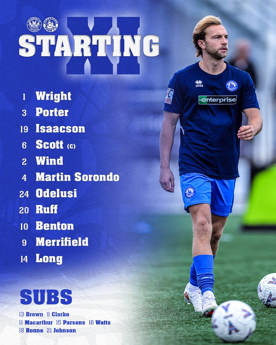 BTFC's tweet photo. The Blues team to face Salisbury!

A number of changes due to the quick turnaround 🔁

#BTFC https://t.co/MJmvT6HxvY