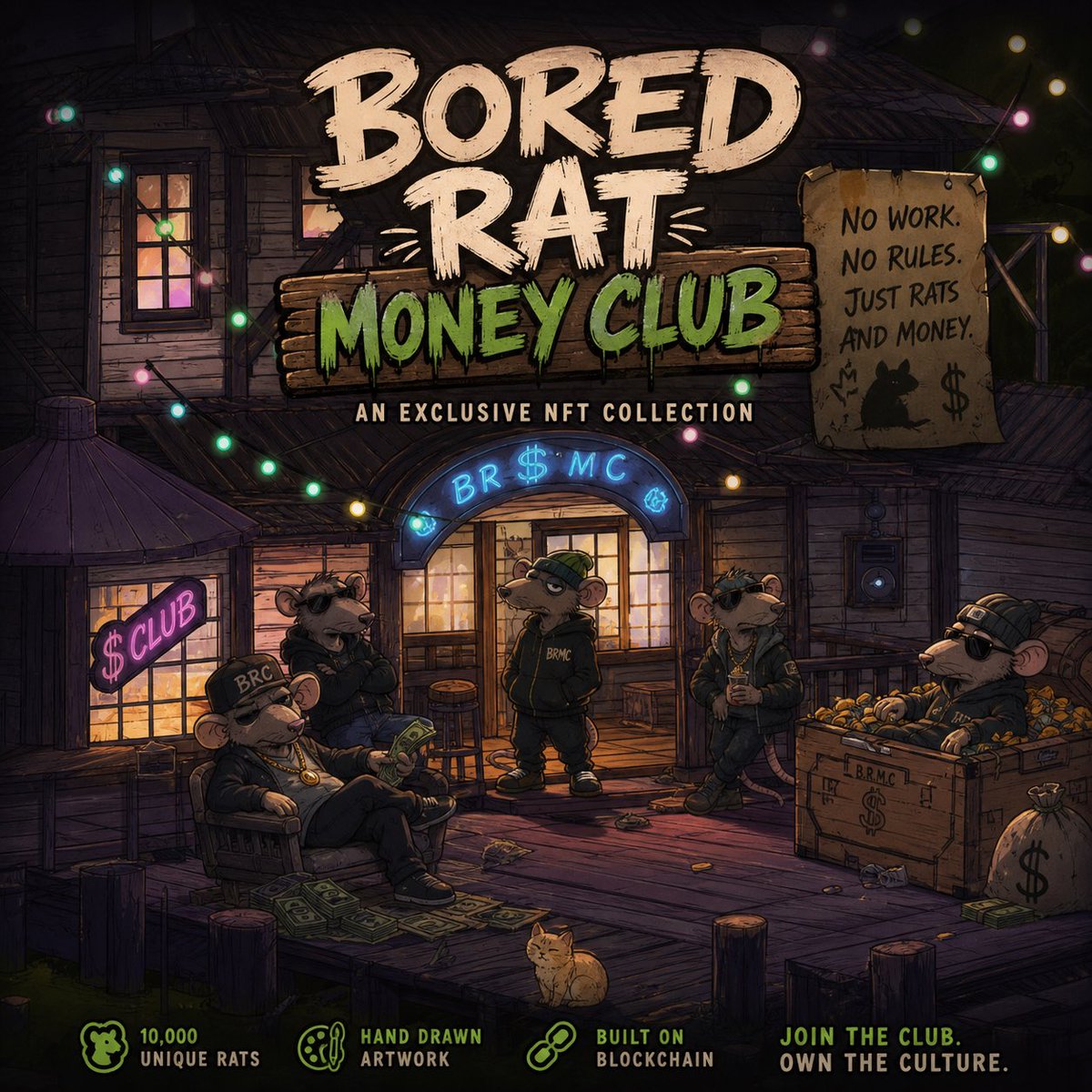 BRMC_base's tweet photo. 🚨🐀 The Bored Rat Money Club mint is coming SOON on Base!
4444 rats, real utility
Get ready – these rats don't wait. 👀

#BRMC #Base #NFT #MintSoon https://t.co/G2JVEctaq0