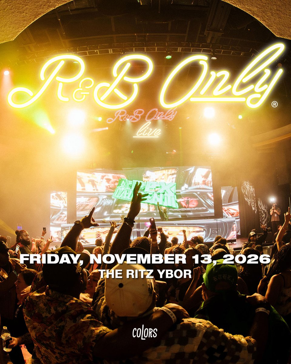theritzybor's tweet photo. THIS JUST IN! 🎶 @rnbonlyy will return to #Tampa at @theritzybor on Friday, Nov. 13th.

🎟️ More Info + Tickets! https://t.co/6OyjFZaDy4 https://t.co/GQ5Fqg1qjp