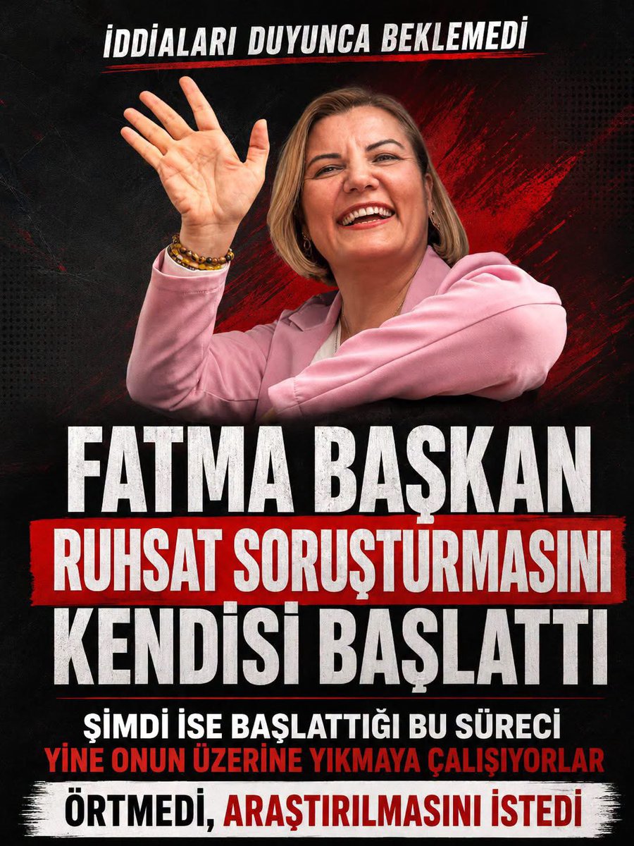 fatmakaplan's tweet photo. RUHSAT SORUŞTURMASINI BAŞLATAN 
FATMA BAŞKAN'DI

Ruhsat ve Denetim Müdürlüğündeki usulsüzlük iddiaları Fatma Başkan’a ulaştığında üzerini örtmedi, beklemedi; inceleme ve soruşturma sürecini bizzat başlattı.

✅️ Yönetimi değiştirdi.

✅️ Dosyaları incelemeye açtırdı, müfettiş görevlendirdi.

✅️ Konunun adli makamlara taşınması için harekete geçti.

Şimdi ise ortaya çıkarılmasını istediği bu iddiaların Fatma Başkan’ın üzerine yıkılmaya çalışıldığını görüyoruz.

Gerçekler ters yüz edilebilir; ama asla yok edilemez!