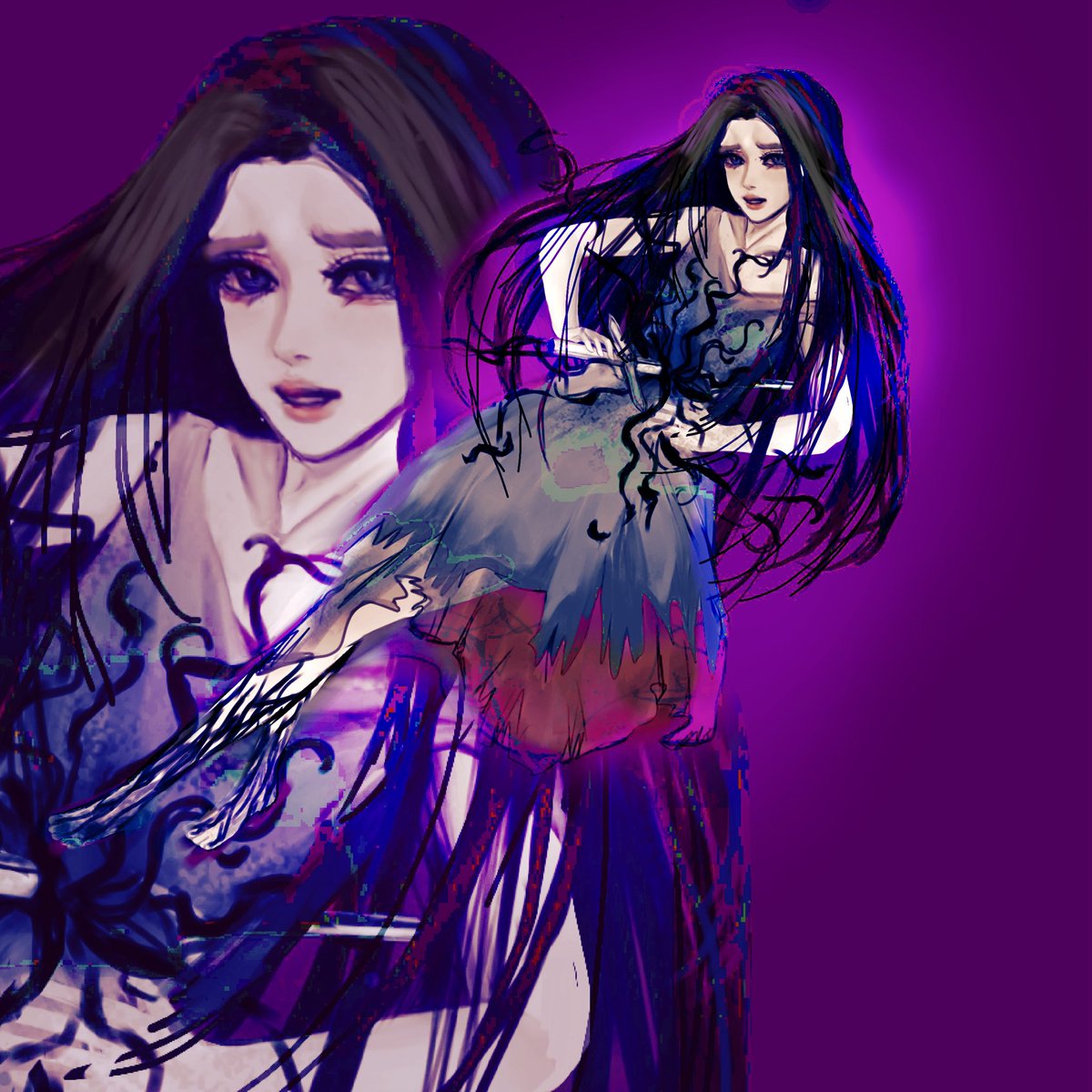 antanukii's tweet photo. My old work of my fav OC. Just feel so sad I merged all the layers so now it looks like a mess with lot of brushstrokes (and low quality )🥹🥹🥹 
Btw anyone #artmootsㅤ ?🫶🫶🫶🙌🙌🙌🙌⬆️⬆️ #art #smallartist #originalcharater https://t.co/bDeqen6Do1