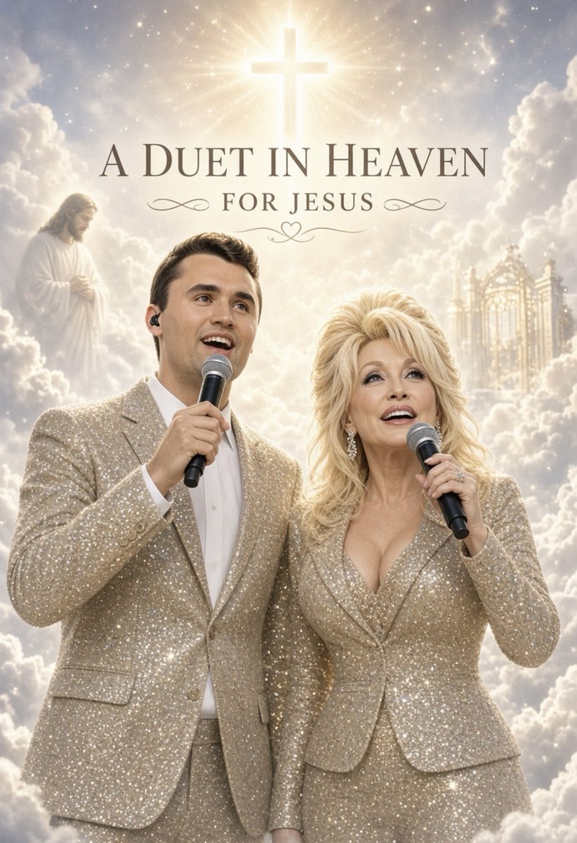 HankDesmondPhD's tweet photo. Somewhere in Heaven, there is a concert. 

Charlie and Dolly were close friends in life. And now, they are reunited in the afterlife, where they can sing for our Lord again. 

I just wish we could hear them. https://t.co/mqZNmGUyRv