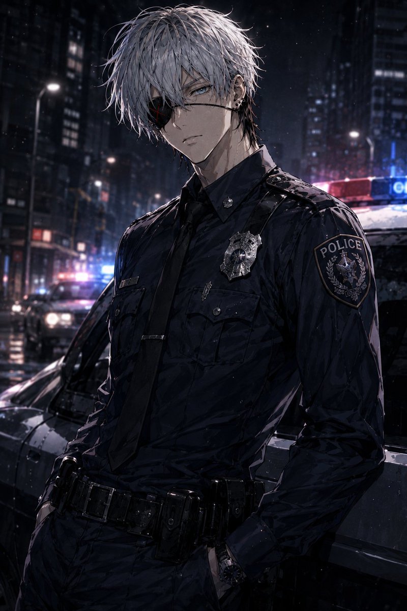 mare3knk's tweet photo. 屍或×警察官

「怪しきは罰せよ」 

屍或「怪しい時点で罪だろ」 
雪一「ここでの警察の地位が失墜するぞ？？」
屍或「堕ちるほどの地位も無い」
雪一「話にならないww」

  #AIイラスト https://t.co/JC4nIcQGsT