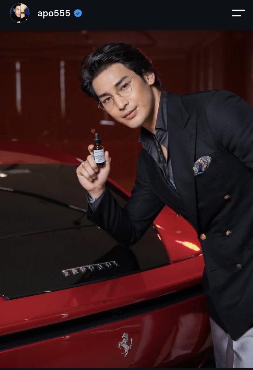 ApoMyLover's tweet photo. IG: apo555
"What a perfect match! 🏁"💞
"When No.1 Medical Aesthetic Skincare brand Skinceuticals team up with Scuderia Ferrari HP. Where precision meets performance!"🔥🔥
@Nnattawin1 #ApoNattawin
#SkinCeuticalsTHxAPO
#SkinCeuticalsTH #CavallinoMotors
#SkinCeuticalsPartner https://t.co/2Z9wCz8uq9