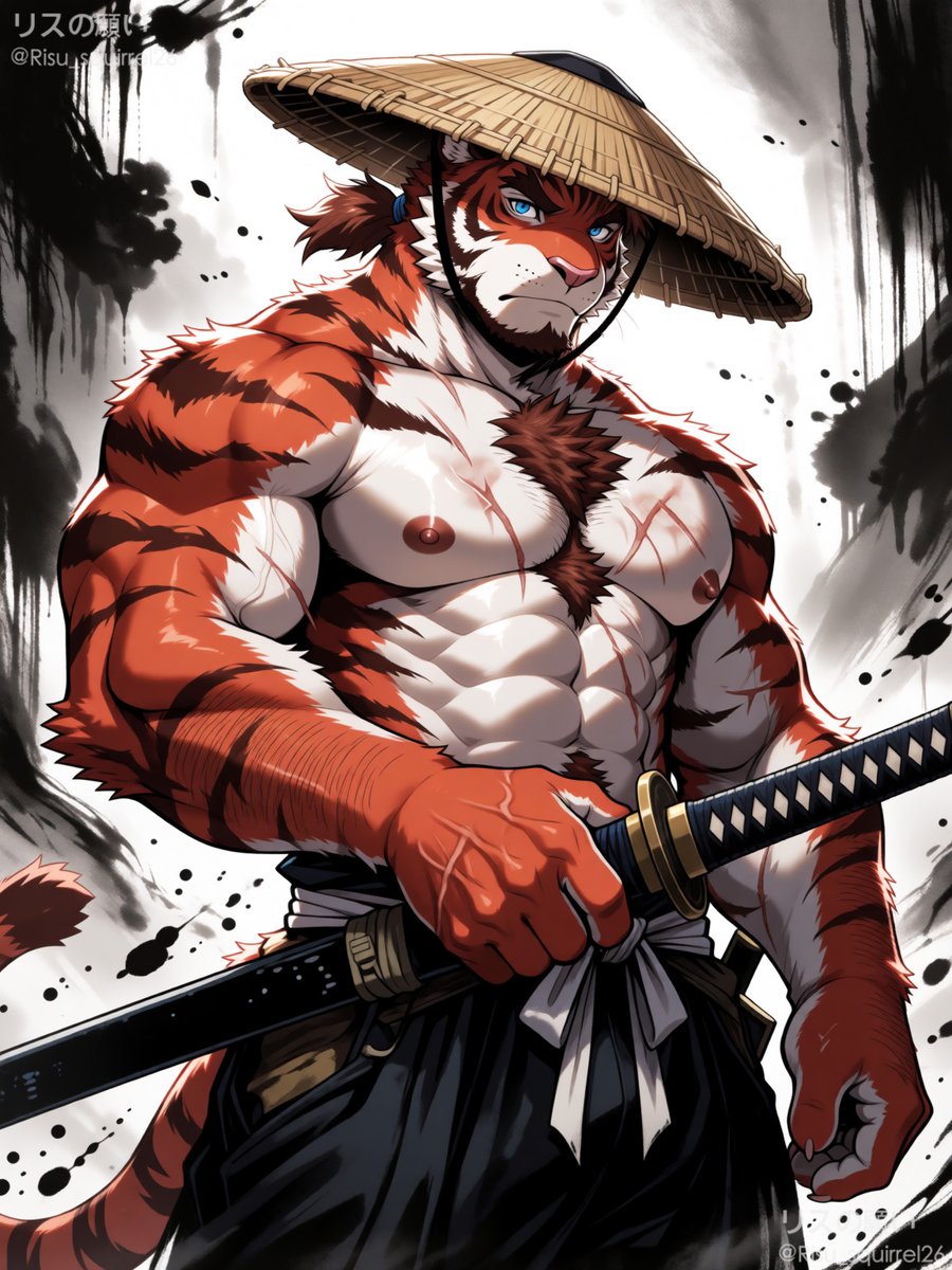 DDead61181's tweet photo. #Kael #furry #tiger #Krea2 Samurai Kael https://t.co/w0tPlmeb3r