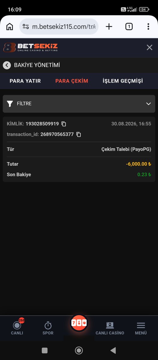 ulasegeyilmaz's tweet photo. #betsekiz
#cekim 
Çok hızlı ve güvenilir site teşekkür ederim https://t.co/d316Wpej5o