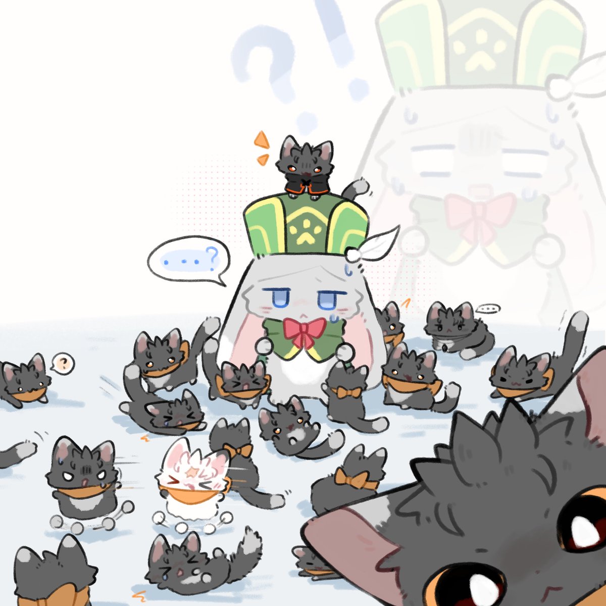 Crowcat_07's tweet photo. #オトスバ 🐱🐱🐱🐰🐱🐱🐱 https://t.co/4589r4NHzK