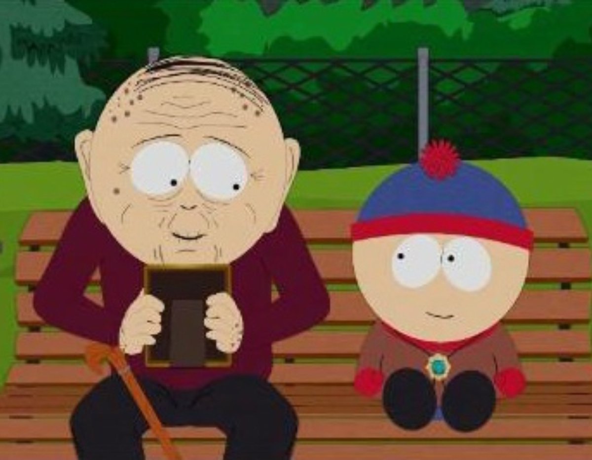 616stanleymarsh's tweet photo. stan and grandpa genuinely makes me so happy :( https://t.co/R2i9yhhWoK