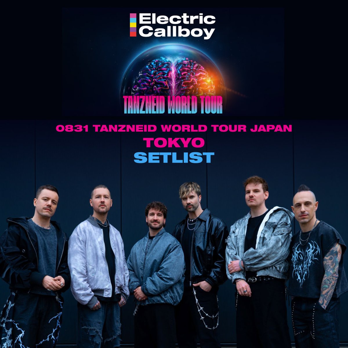 INTSonyMusicJP's tweet photo. #エレクトリック・コールボーイ⚡️
TANZNIED WORLD TOUR JAPAN🇯🇵

東京公演が無事終演✨

20を超えるヒット曲を連発しヨーロッパ最強のエレクトロコア・バンドとしての実力を見せつけました🔥

東京/大阪両公式セトリ公開中📝
何度でも余韻に浸ろう👍

▷https://t.co/4Z3BDib2ru

#electriccallboy https://t.co/5ZJXeqxYB2