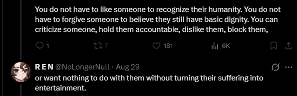 cloudfairy923's tweet photo. @_w3irdspawn1st @NoLongerNull 11. She overly sexualized Zeal's actions. She overly degraded him as well. She definitely mocked him alright. (Cyborg and Ren's documents.)

12. She put Zeal into the category of someone who "Deserves it" (Ren's Discord)

13. I agree with the image attached. She obviously didn't. https://t.co/kzqj40lgpU