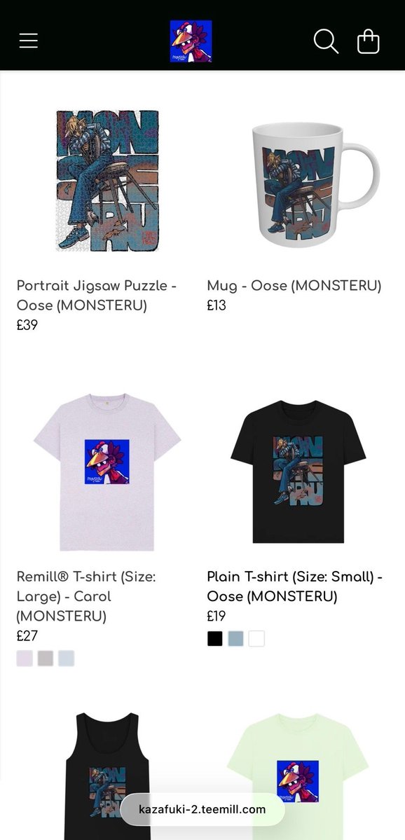 _kazafuki's tweet photo. I just opened a new store where I’m selling merch featuring my original artwork!
T-shirts, mugs, and more are available now.
#shop #oc #ocs #monsteru #teemill #tshirt #mug #jigsowpuzzle https://t.co/N00szPkbYu