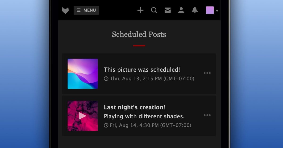 FetLife's tweet photo. Just like with writings, supporters can now schedule pictures and videos to publish later. Read all about it here: https://t.co/K5xd34nNI3 https://t.co/4XxQWjMCfd
