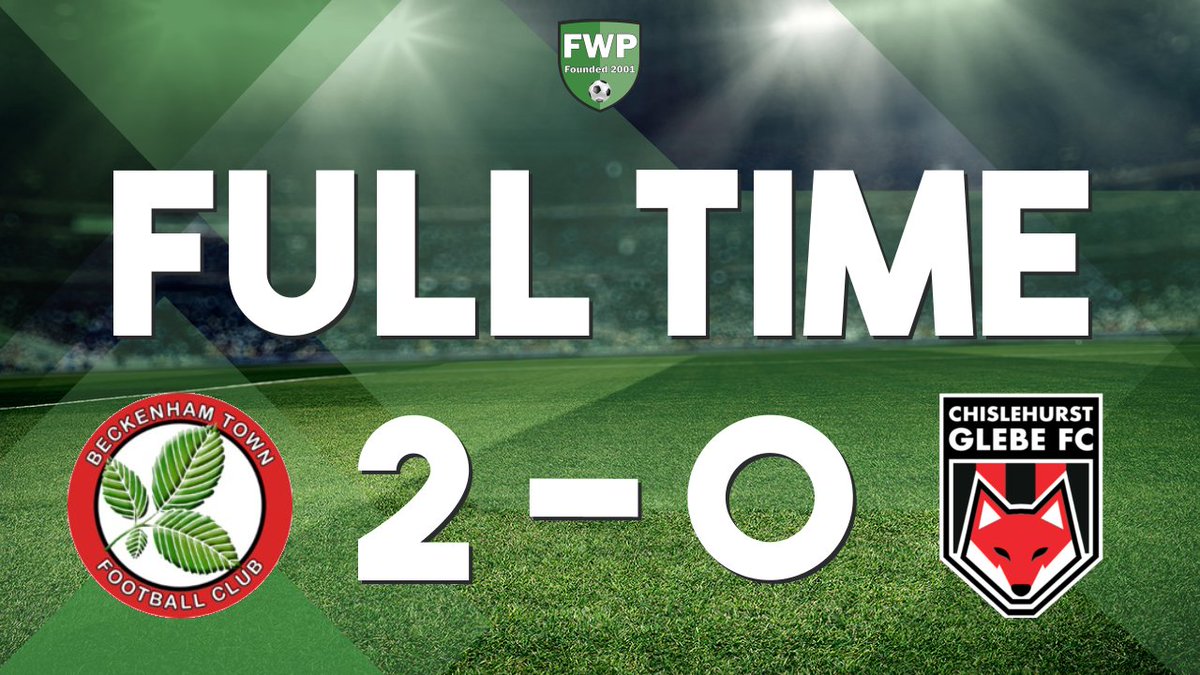 glebefootball's tweet photo. FULL-TIME: Beckenham Town 2-0 Chislehurst Glebe https://t.co/kPUY9nAiba