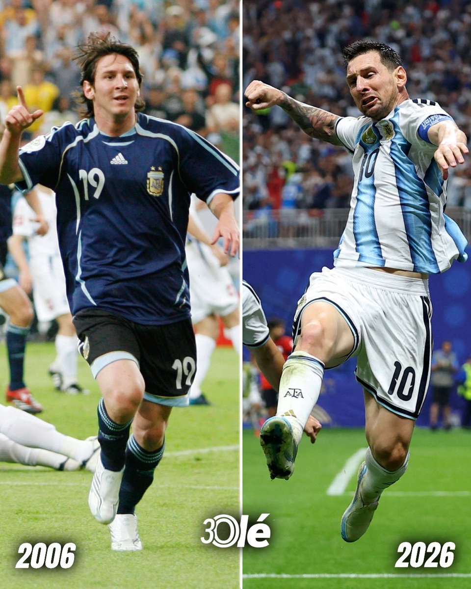 DiarioOle's tweet photo. Su primer y su último gol en Mundiales

Más de 20 años de diferencia entre ambas fotos

ÚNICO. Y FUE NUESTRO ❤️ https://t.co/MphCv5W010