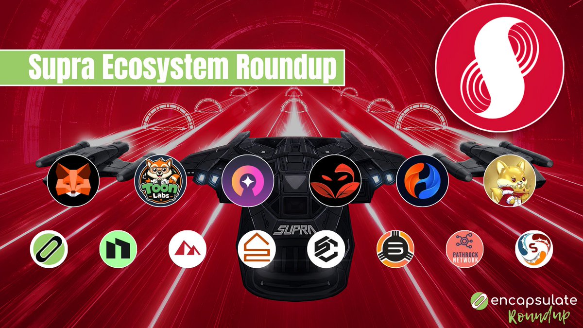 encapHQ's tweet photo. 🌐 Supra Ecosystem Roundup

From DeFi and prediction markets to dynamic NFTs, AI-powered experiences, wallet infrastructure, and network decentralization, the @SUPRA_Labs ecosystem continued expanding across multiple verticals.

Here’s a look at some of the key developments across supra:native 🧵👇 (1/11)