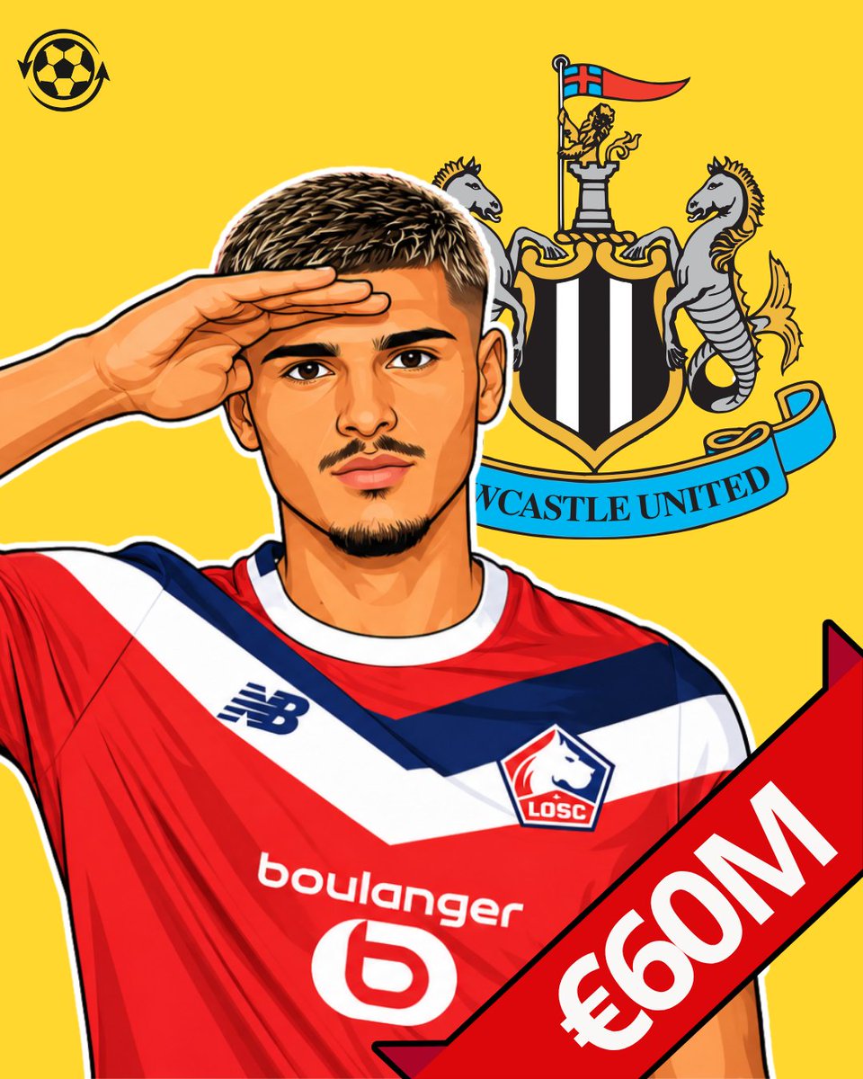 DeadlineDayLive's tweet photo. 🚨 Newcastle have agreed a deal to sign Matias Fernández Pardo from Lille. ⚪️⚫️🇧🇪

The Magpies will pay €60M plus add-ons, with Fernández Pardo giving the green light to the move. 

He is expected to fly TODAY to complete the transfer. ✈️

(Source: @FabrizioRomano) https://t.co/I1t9raxj7m