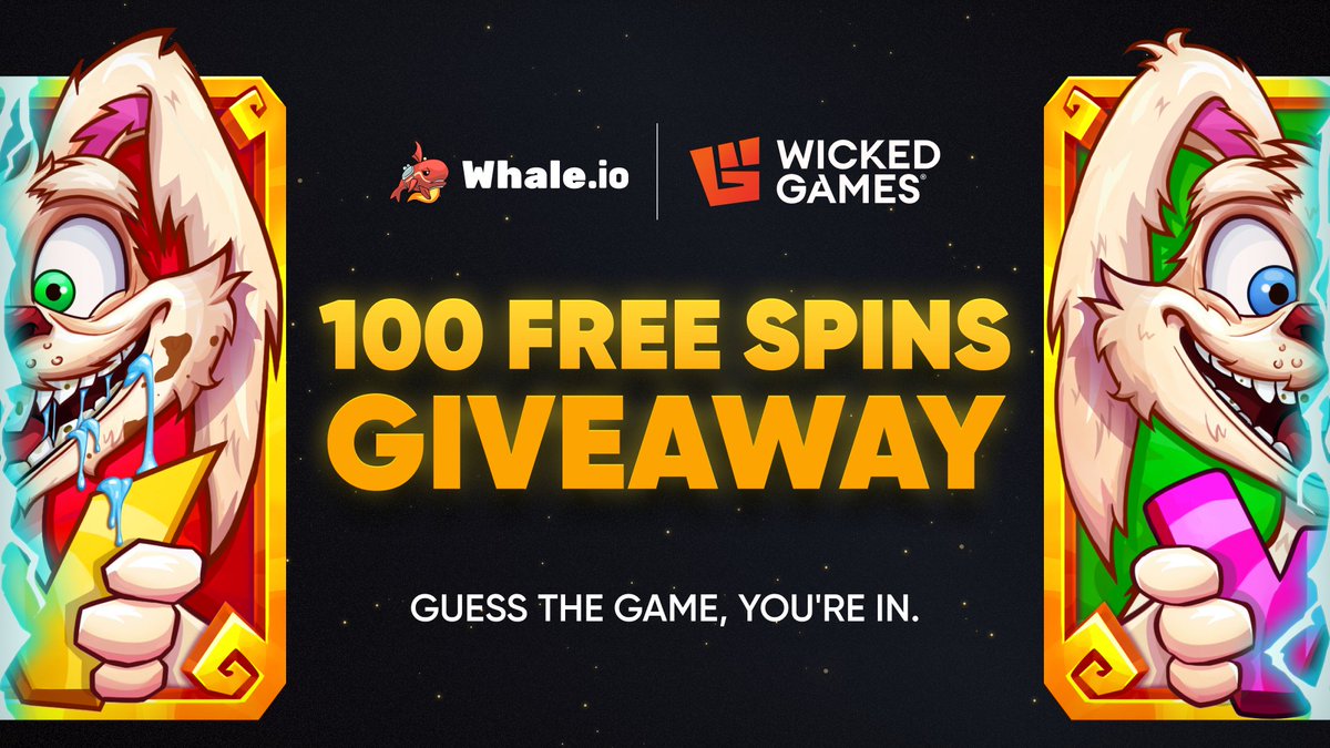 WhaleGames_en's tweet photo. AIN'T NO REST FOR THE WICKED 😈

100 FREE SPINS GIVEAWAY - WHALE × @PlayWickedGames 

🤝 Guess the game where the character from the banner is from
🤝 Quote and repost this tweet with your answer
🤝 Follow @WhaleGames_en and @PlayWickedGames 

10 winners. 10 Free Spins each. 1 FS = 2$!

Winners announced Sept. 7th