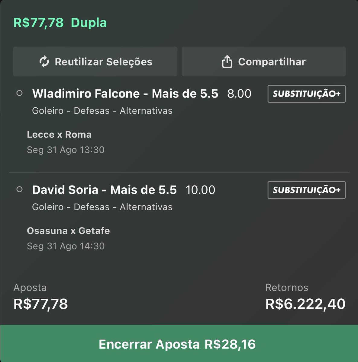 Perezx777's tweet photo. Chama amasso da Roma e do Ossasuna hoje 🤞🏼🍀

⚠️Ministério da fazenda adverte: aposta não é investimento. 

Comente @Playbook para gerar o link da aposta. https://t.co/aMh4mjALVv
