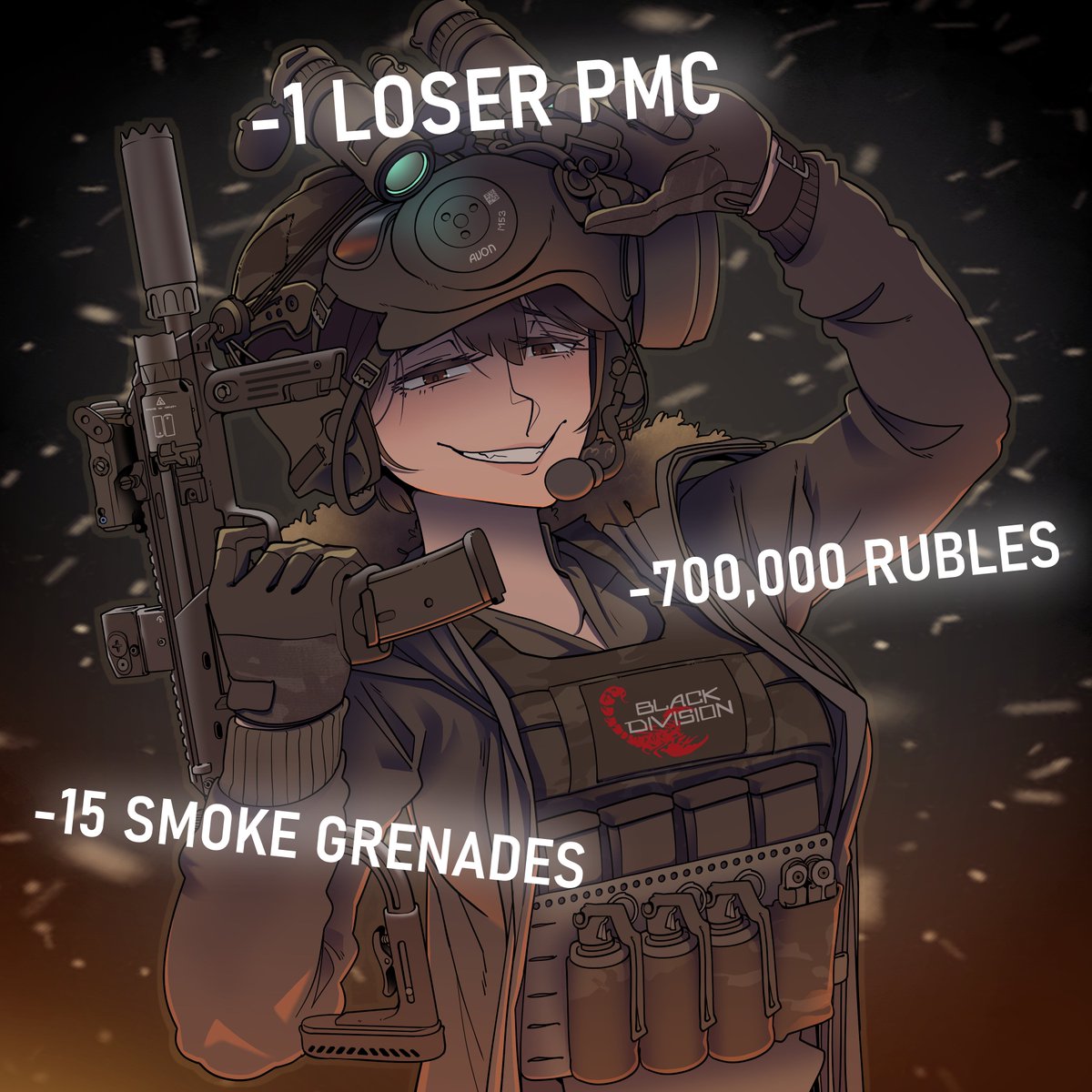 White_Phos's tweet photo. the fur coat makes this bully so cool 

#tarkov https://t.co/xqX8DO2rLi