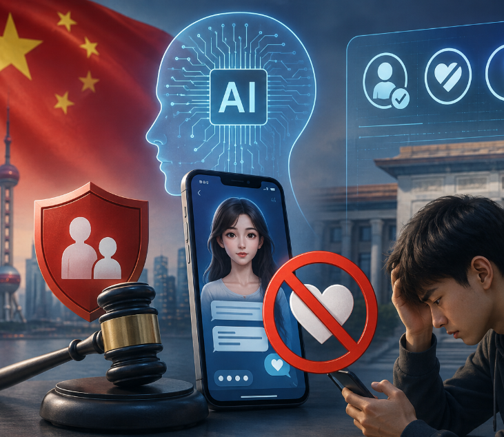 PERENQUEN_SC's tweet photo. ¿Se prohíben los chatbot emocionales?
China, el primero, no prohíbe los chatbot conversacionales pero si limita las funciones de los chatbot diseñados para establecer vínculos emocionales con los usuarios.
+ https://t.co/CllfYyAveO   @perenqueninformatica https://t.co/x2hfteaOnm
