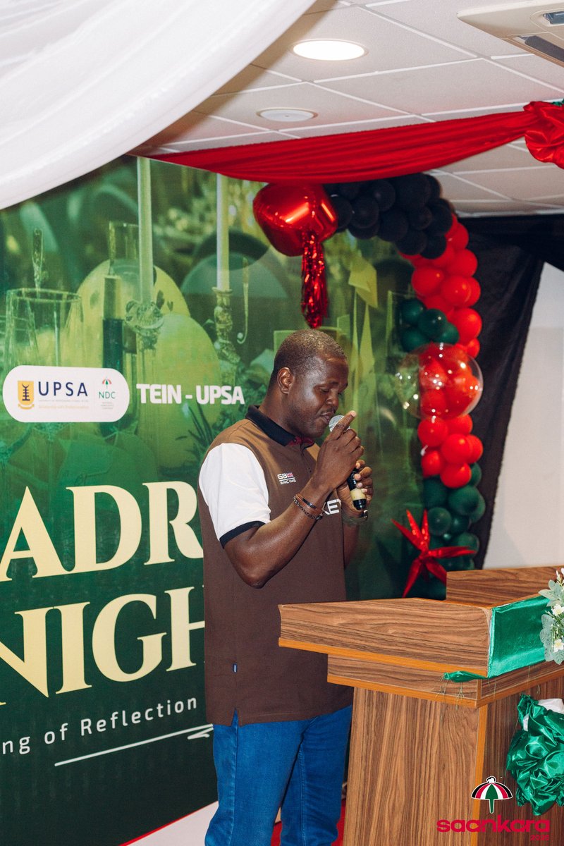 SBasiera's tweet photo. Grateful to have joined TEIN-UPSA for Cadres' Night, an evening of reflection and solidarity. Great conversations, great company, and a true reminder of the strength we build together. Thank you for having me! 

#YouthPower #TeamSaankara #Action #GreenArmy https://t.co/wwz4C8uw2b