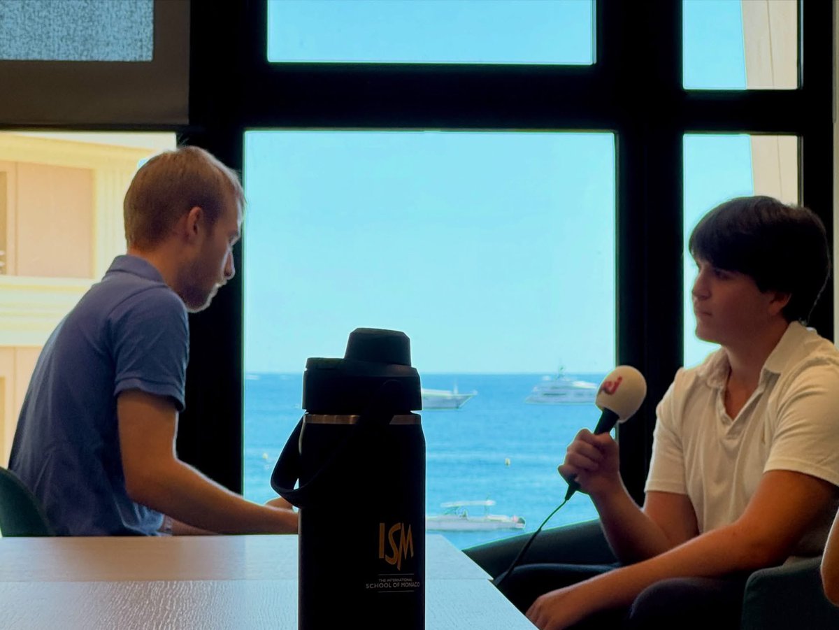 ISMonaco's tweet photo. Four ISM students were pleased to be interviewed by @NRJMonacoMenton this afternoon! 🎤 They shared their goals, motivations and thoughts on returning to school ahead of other students in Monaco. Tune in to NRJ Radio Monaco-Menton tomorrow morning to hear what they had to say! 🙌 https://t.co/R30qdyTllV