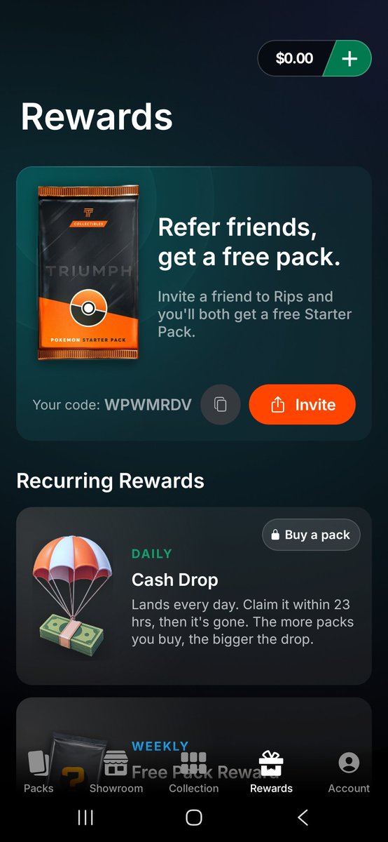Heat3Timez's tweet photo. Use my referral for free pack #ripsbytriumph #cards https://t.co/UVIZUbzijo