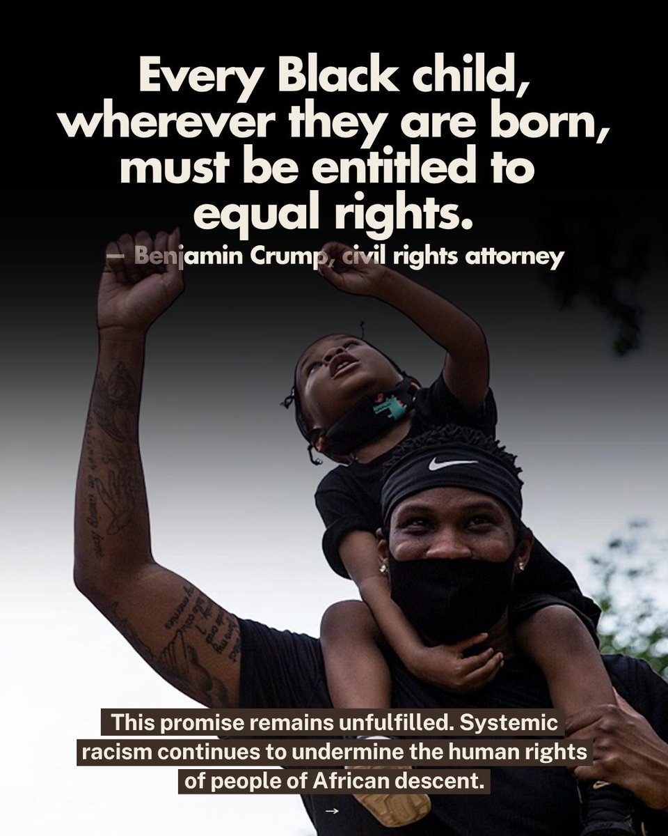 UNHumanRights's tweet photo. Today is the International Day for People of African Descent. We honor the resilience, achievements, and contributions of people of African descent and recognize their leadership in advancing equality and justice. On this day, States should recommit to dismantle systemic racism and ensure the meaningful participation of people of African descent in public affairs.

https://t.co/2pnHR17qF5