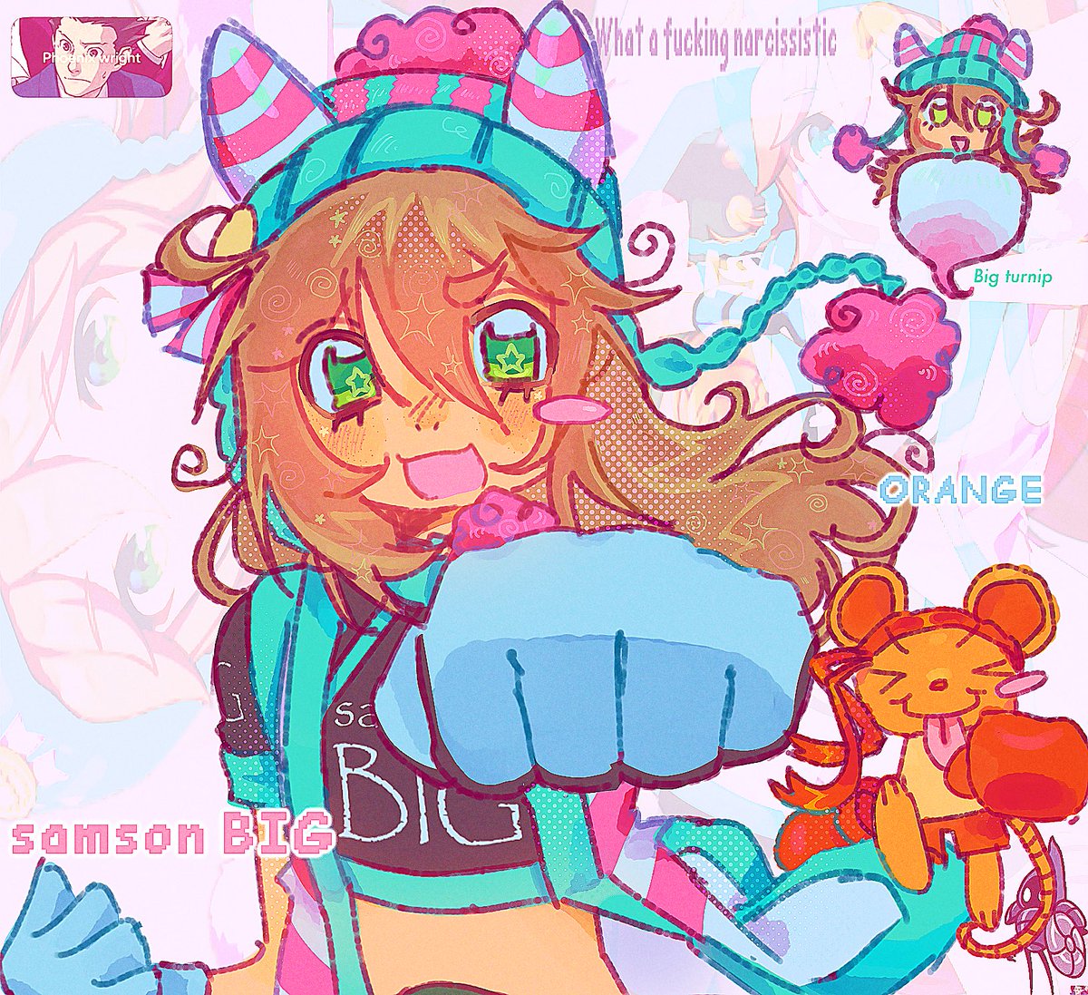 tiramiiiiisu__'s tweet photo. Hi guys #SamsonBig #Umamusume #SamIsCuteCurrwnLaughing #Deltorange https://t.co/6f7XaGimSr