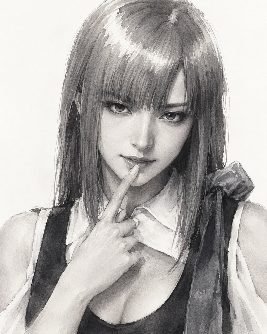 水墨画 「新娘」 人物 オリジナル 竜胆 Rindou | AI Character Art on X: 