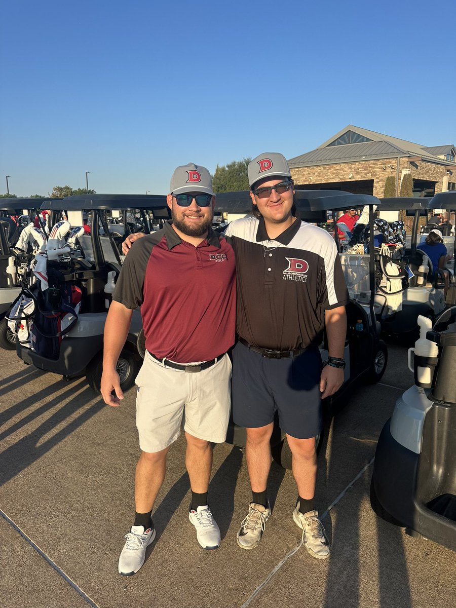 DCCBaseball2010's tweet photo. Good luck to two of our DCC Baseball players as they hit the course and kick off the season with DCC Golf! ⛳️⚾️

Proud to see our guys representing the CRU in multiple sports. Go compete and make us proud!

#ForTheCRU https://t.co/7N1q7vraE2