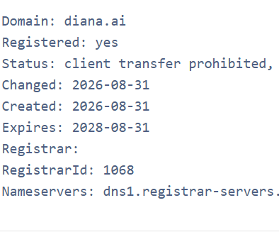 katerleonid's tweet photo. Diana(.)ai just sold for $17,950 in an expired auction.

Diana is an extremely common name in Romania - roughly 1 in every 150 people.

The name is also widely used in countries like the US, Mexico, Colombia, and Indonesia, although at much lower frequencies. https://t.co/I3rTm5P2uo