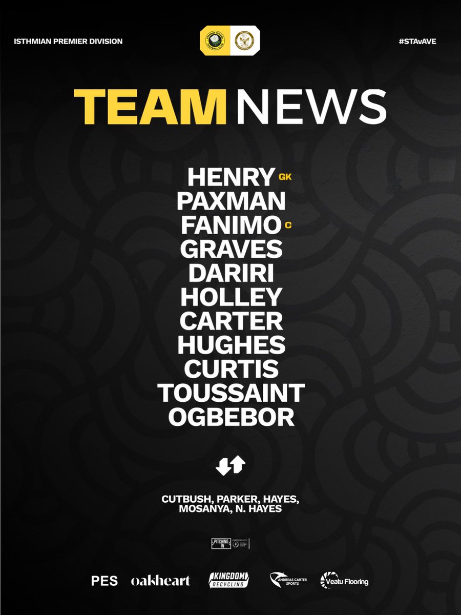 StanwayRovers's tweet photo. This afternoon’s Rovers to face Aveley! 💛🖤

🔗 https://t.co/xetearfmol https://t.co/ASLF92dsWc