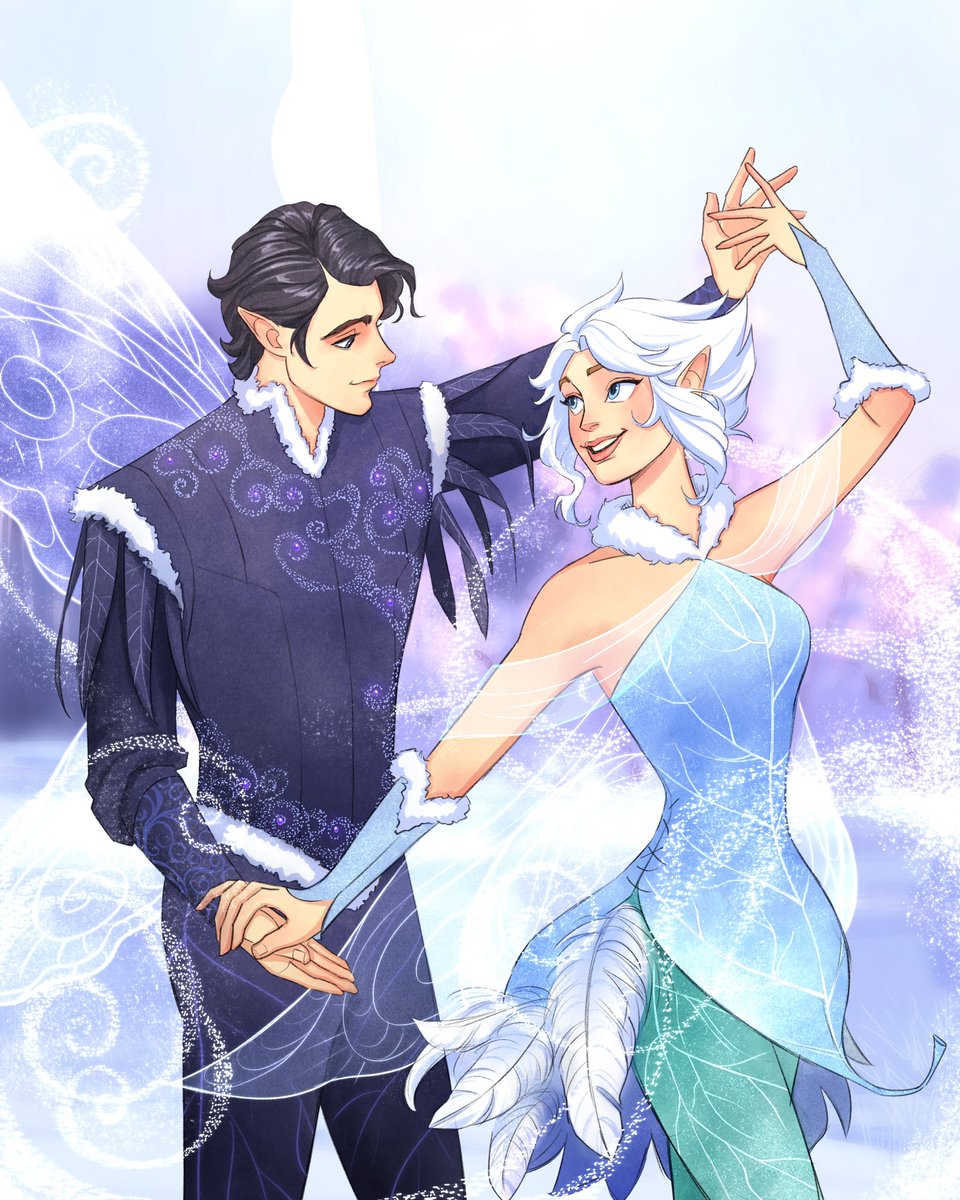 myrthena's tweet photo. Periwinkle and Weaver ❄️🌨️🧚🏼‍♀️ #art https://t.co/LKDNmHedp4