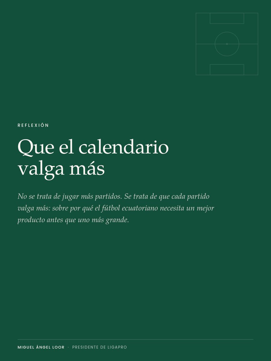miguelloor's tweet photo. 1/2

No se trata de jugar más. Se trata de que cada partido valga más.

Lo que vengo pensando sobre hacia dónde debe ir el formato de nuestros torneos. Va completo acá 👇 https://t.co/69Nh1AJcQf