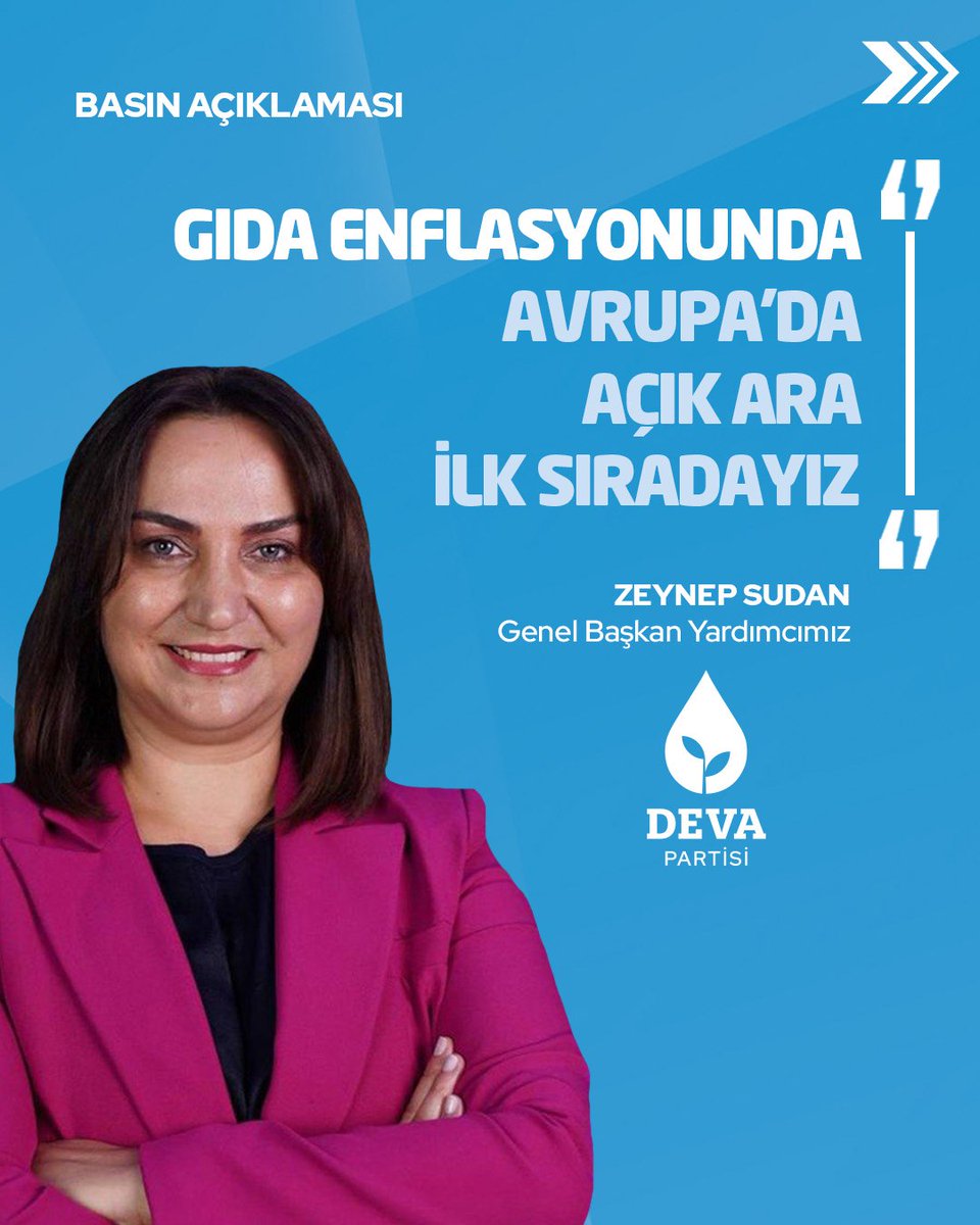 devapartisi's tweet photo. Zeynep Sudan: “Türkiye’de gıda ve alkolsüz içeceklerde yıllık fiyat değişimi %37,6 seviyesinde. Bu, vatandaşın mutfağındaki yangının rakamlara yansımasıdır. 

Gıda ertelenebilecek bir harcama değildir. Vatandaş artık sadece enflasyonun düşmesini değil, pazar filesinin gerçekten dolmasını istiyor. 

Çünkü mesele yalnızca rakam değildir; mesele sofradır, mesele geçimdir, mesele vatandaşın insanca yaşayabilmesidir.”