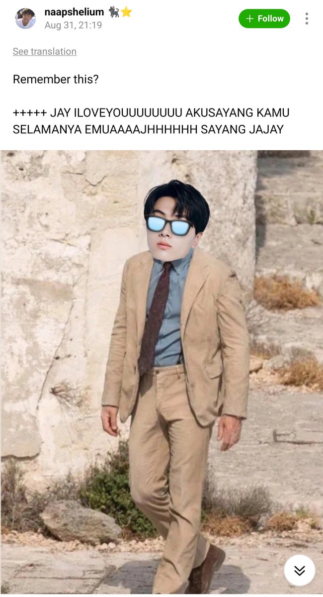 enhypenweverse's tweet photo. [ #제이's Reply ] 260831

OP: Remember this?

🐈‍⬛: Right
🐈‍⬛: New stan baby ENGENE doesn't know but
🐈‍⬛: I am a man who bought full set of an outfit from movies and hang it in the closet
🐈‍⬛: Cannot wear it though
🐈‍⬛: [It's] clearly normal clothes from common brands but
🐈‍⬛: Somehow [it] doesn't feel like a daily wear

@ENHYPEN_members @ENHYPEN #ENHYPEN #엔하이픈 #JAY