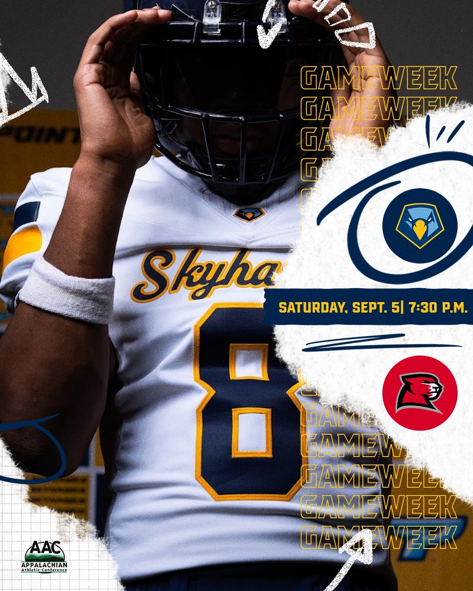 PointFootball's tweet photo. IT’S GAME WEEK SKYHAWK NATION ‼️

The wait is over 👏

POINT vs. LAGRANGE
Saturday | 7:30 PM
Callaway Stadium

#FLOCK🦅 #TogetherWeFly 🔵🟡⚪️ https://t.co/ApWM4hgkzY