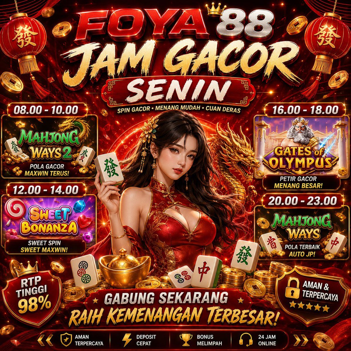 anamo4kla2's tweet photo. INFO PENTING 📰
🔥 SLOT GACOR HARI INI !!!
🚀 Link Gacor : https://t.co/RWERlefVHs
🎮 Bocoran Pola RTP Gacor Terbaru Winrate Tinggi
💸 Bonus Daily Login, Spin gratis tiap hari
🧨 Ketik Di Google "FOYA88" https://t.co/jRfXgaeNJ7